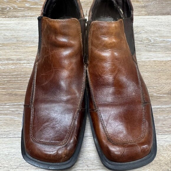Structure Brown Leather Chelsea Ankle Boots Men's Size 10 - Picture 2 of 7